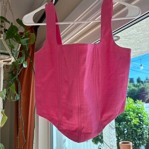 Peppermayo Hot Pink Corset Top